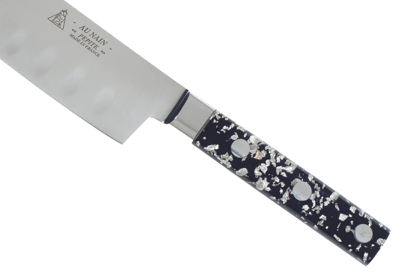 Couteau santoku Au Nain Pépite lame forgée alvéolée 20cm