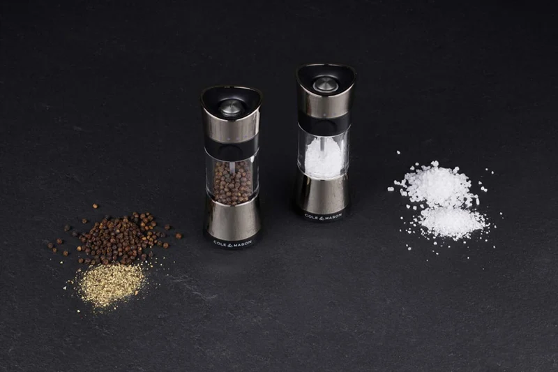 Coffret moulins sel et poivre Cole & Mason Horsham en acrylique et inox 15,4cm