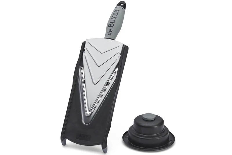 Mandoline De Buyer Kobra noire avec poussoir