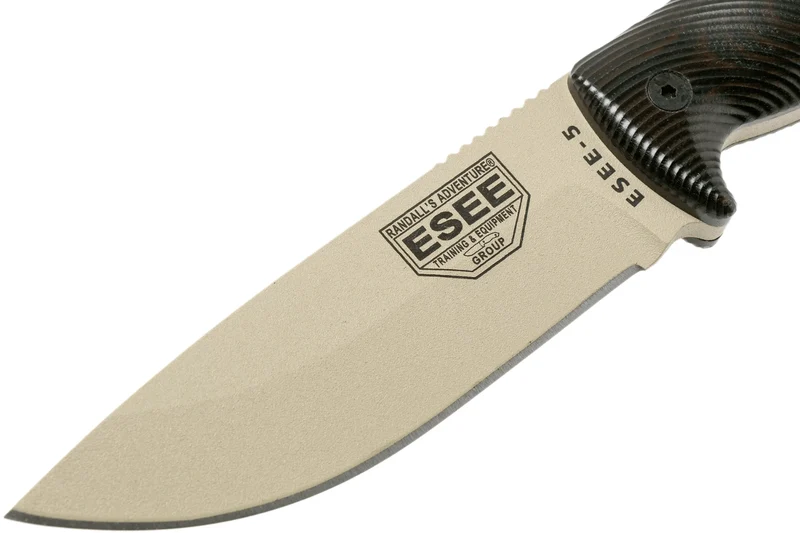 Couteau Esee 5 5PDT-004 lame carbone 13,2cm manche G10 noir/rouge + étui