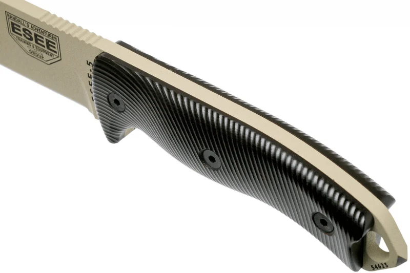 Couteau Esee 5 5PDT-004 lame carbone 13,2cm manche G10 noir/rouge + étui