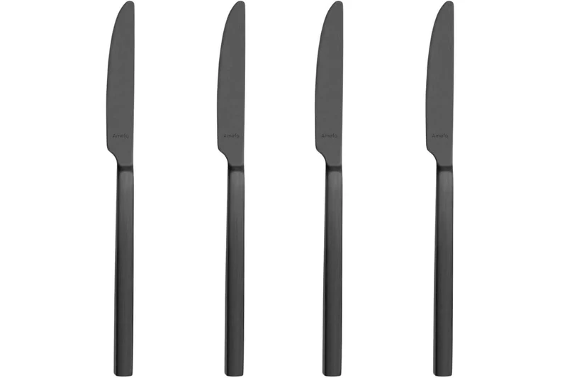 Ménagère 16 couverts de table Amefa Square en acier inoxydable 18/0 - Finition noire