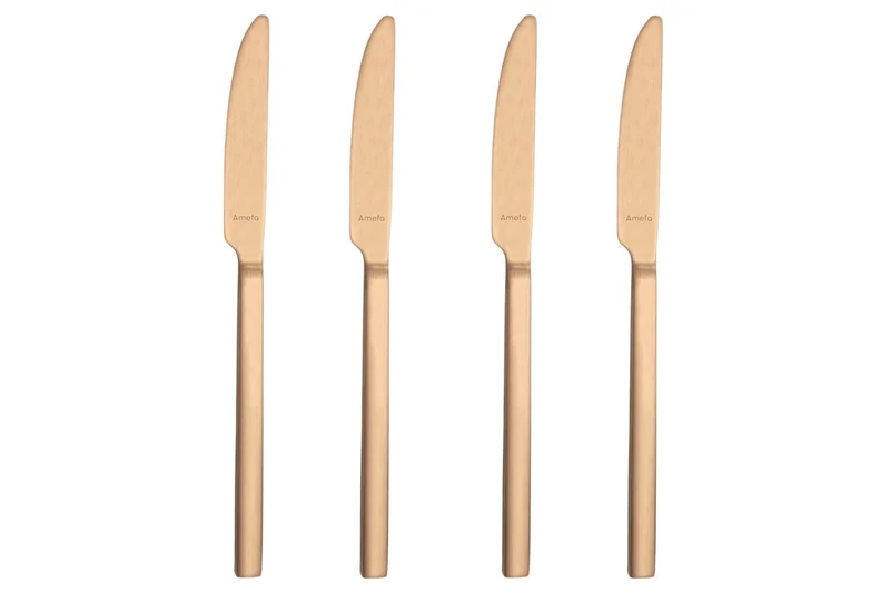Ménagère 16 couverts de table Amefa Square en acier inoxydable 18/0 - Finition cuivre