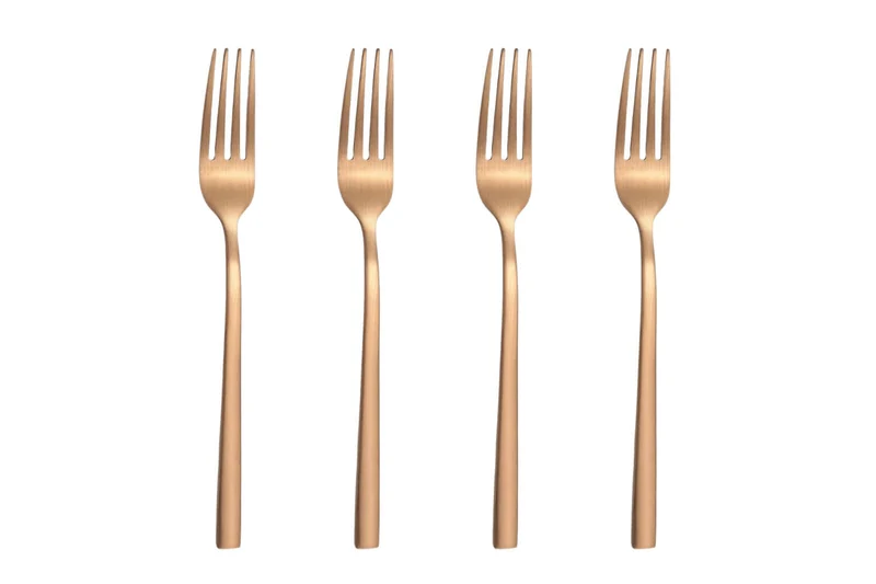 Ménagère 16 couverts de table Amefa Square en acier inoxydable 18/0 - Finition cuivre