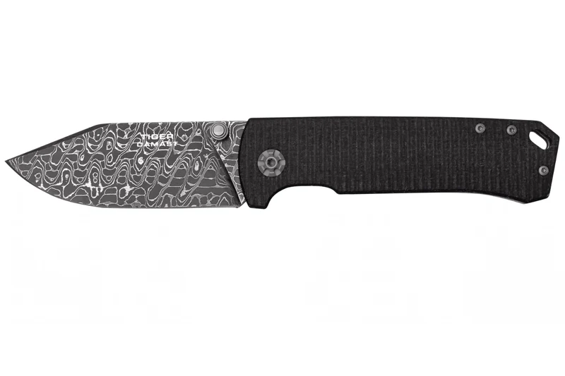 Couteau pliant Böker Tiger Damas 111103DAM manche en micarta noir 11,5cm
