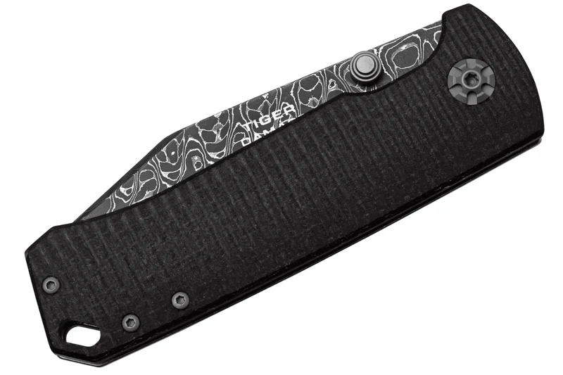 Couteau pliant Böker Tiger Damas 111103DAM manche en micarta noir 11,5cm