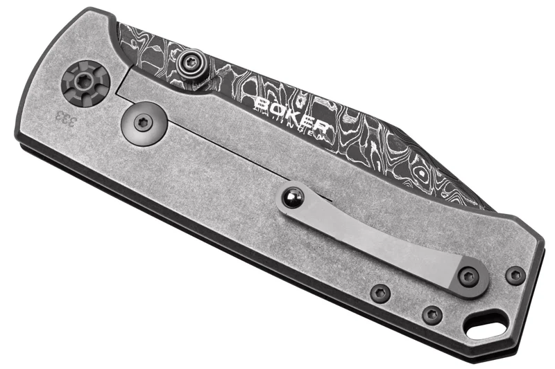 Couteau pliant Böker Tiger Damas 111103DAM manche en micarta noir 11,5cm