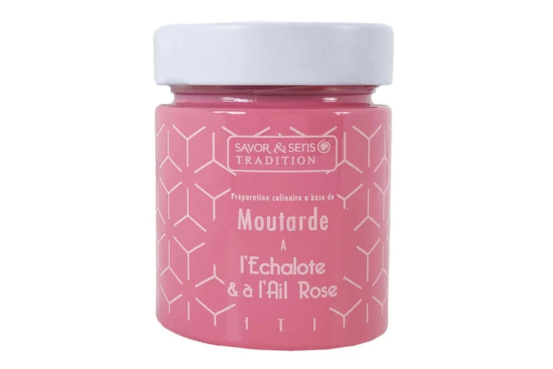 Moutarde Savor&Sens Color Block saveur échalote et ail - 130g