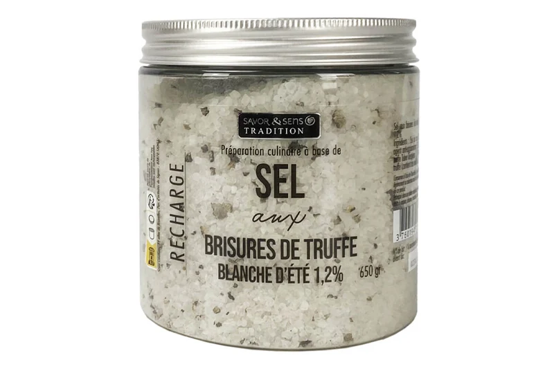 Recharge sel aromatisé à la brisure de truffe d'été Savor&Sens - 650g