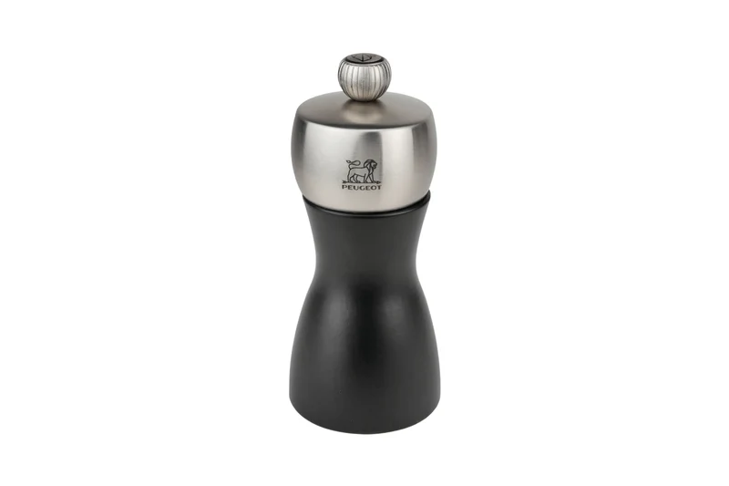 Moulin à poivre manuel Peugeot Fidji en bois et inox noir