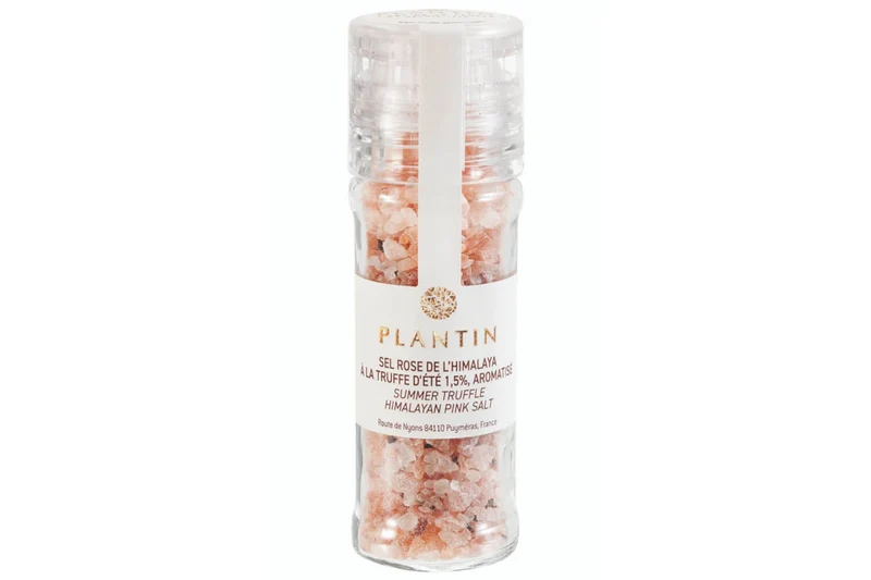 Moulin à sel rose de l'Himalaya Plantin aromatisé à la truffe d'été 1,5% - 100g
