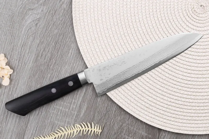 Couteau de chef 18cm japonais artisanal Masutani VG10 Damas