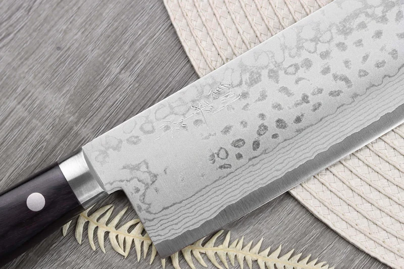 Couteau nakiri 16,5cm japonais artisanal Masutani VG10 Damas