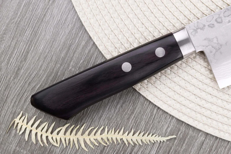 Couteau nakiri 16,5cm japonais artisanal Masutani VG10 Damas