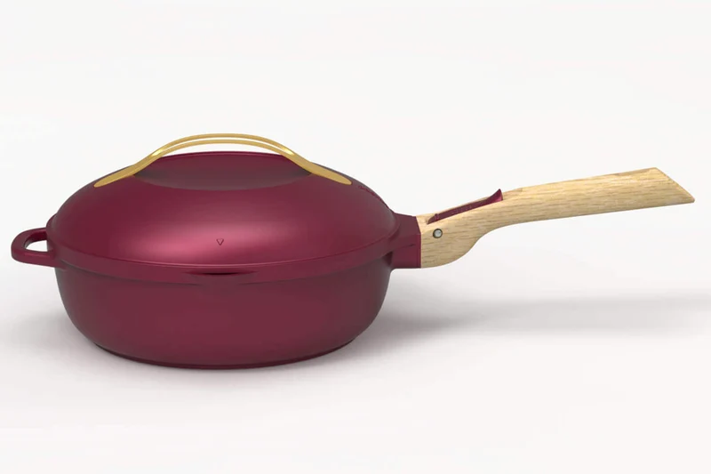 Poêle antiadhérente Cookut La Fabuleuse 8-en-1 rubis