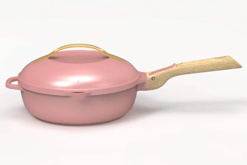 Poêle antiadhérente Cookut La Fabuleuse 8-en-1 pivoine