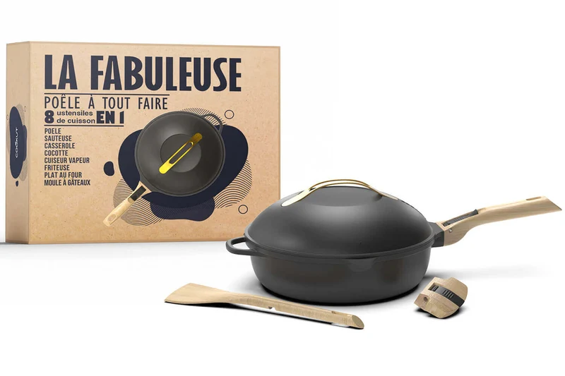 Poêle antiadhérente Cookut La Fabuleuse 8-en-1 météore