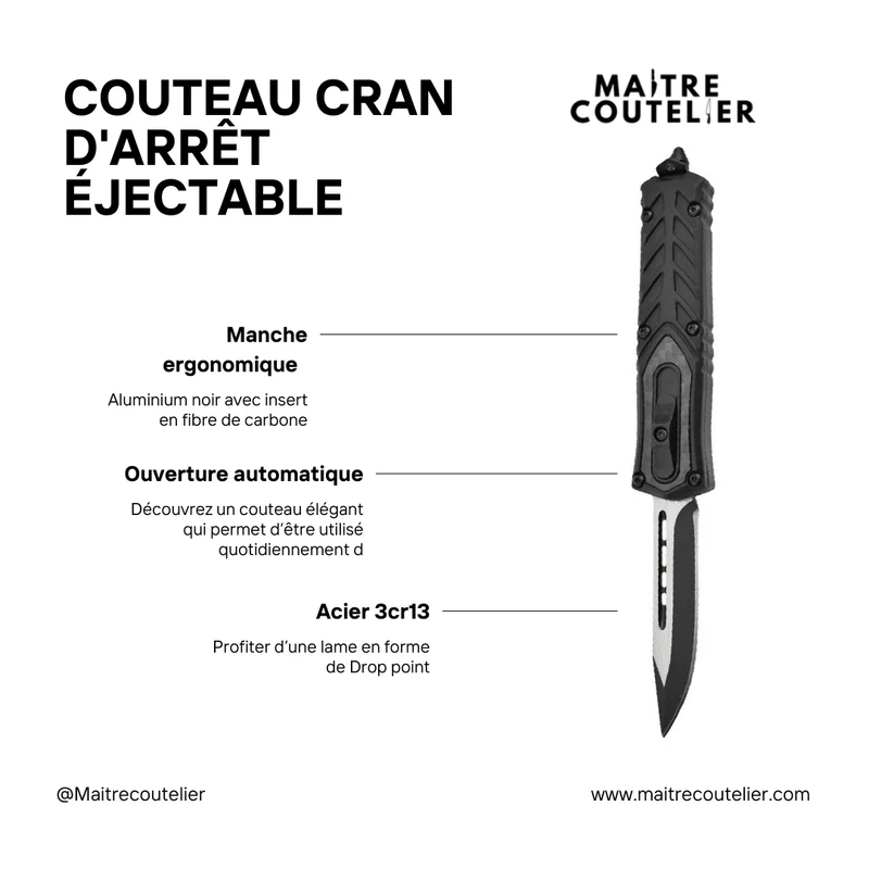 Couteau Cran D'Arrêt Éjectable