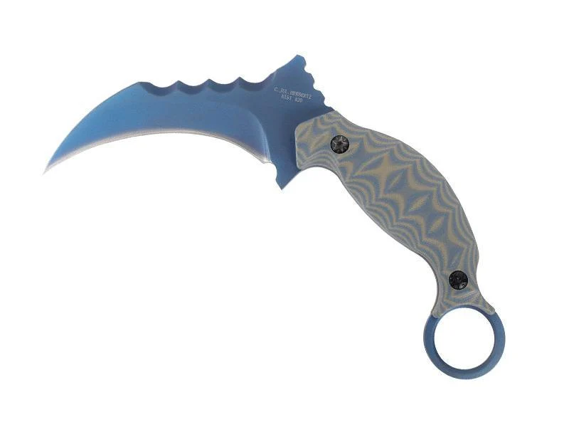 Karambit Marron Et Bleu