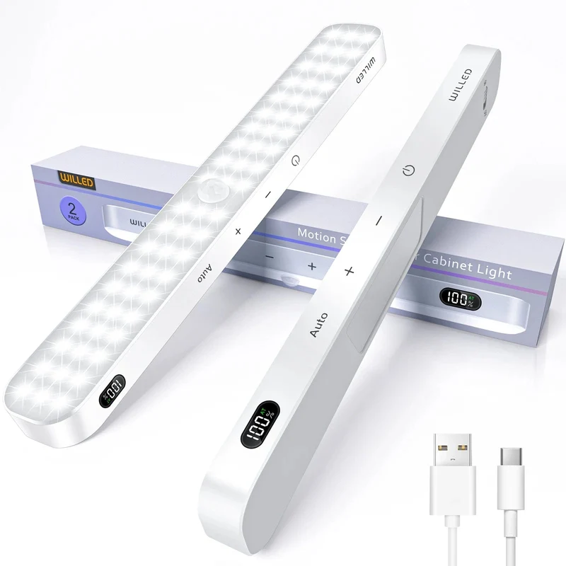 Éclairage de Placard à Détecteur de Mouvement LED Rechargeable Wireless