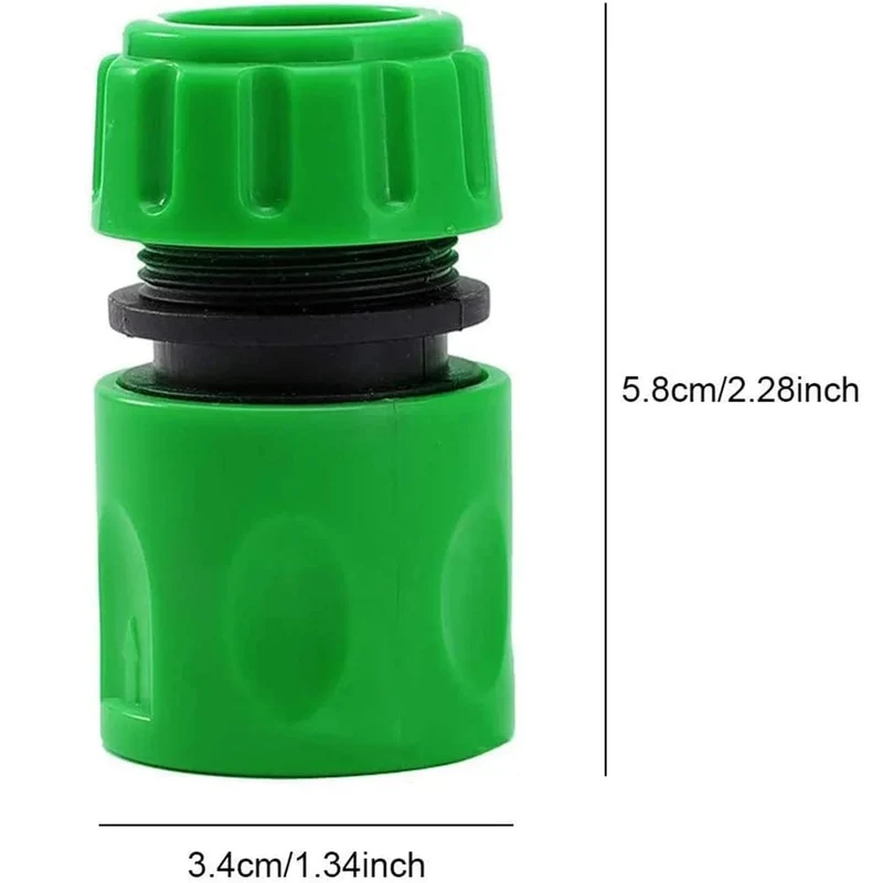 Raccord rapide en ABS pour tuyau d'arrosage de jardin - Set adaptateur double mâle 1/2"