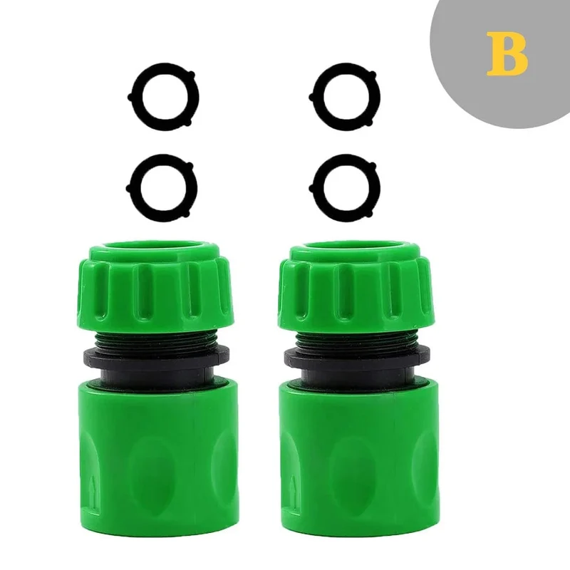 Raccord rapide en ABS pour tuyau d'arrosage de jardin - Set adaptateur double mâle 1/2"