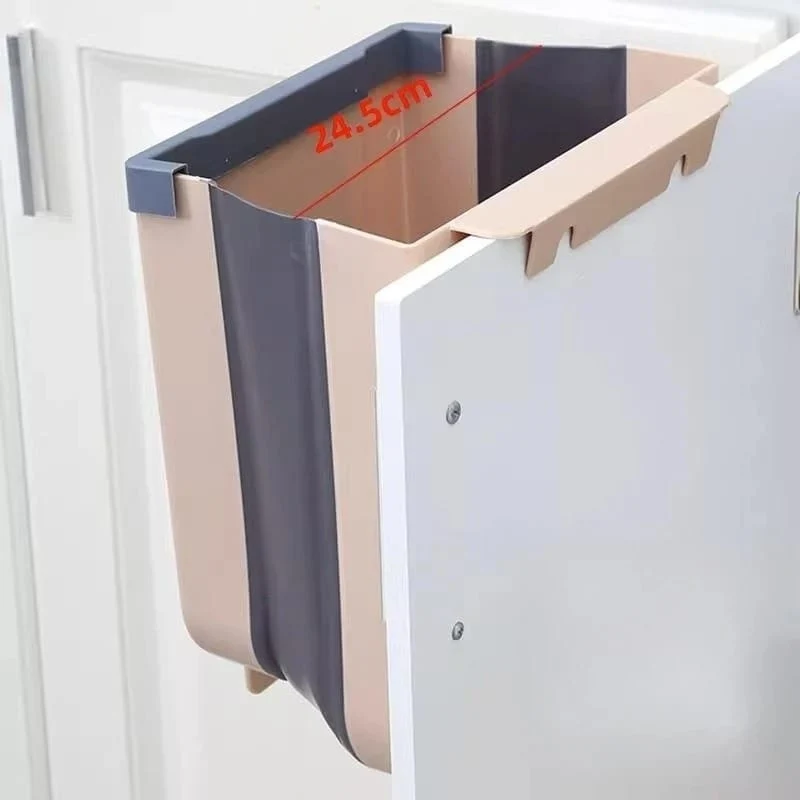 Poubelle de Cuisine Pliable Murale Suspendue — 7 L / 10 L, Porte de Placard