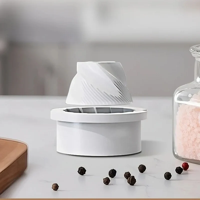 Set de 2 Moulins à Sel et Poivre Électriques Rechargeables USB-C avec Socle, Inox