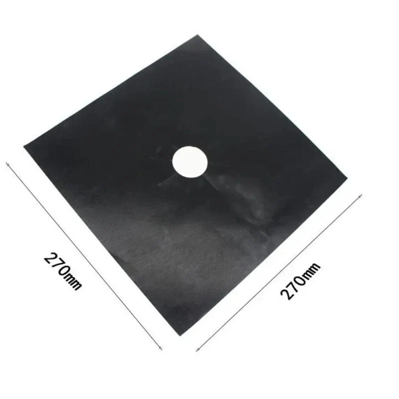 Protège gazinière 2-8pcs en fibres de verre noires - Tapis de cuisson réutilisable - Accessoire cuisine - Taille 270 x 270mm