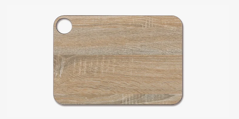 Tabla de corte marrón con colgador 330 x 230 mm