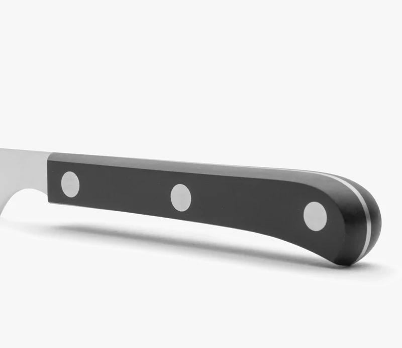Cuchillo Chuletero Negro Con Sierra Polioximetileno 115 mm