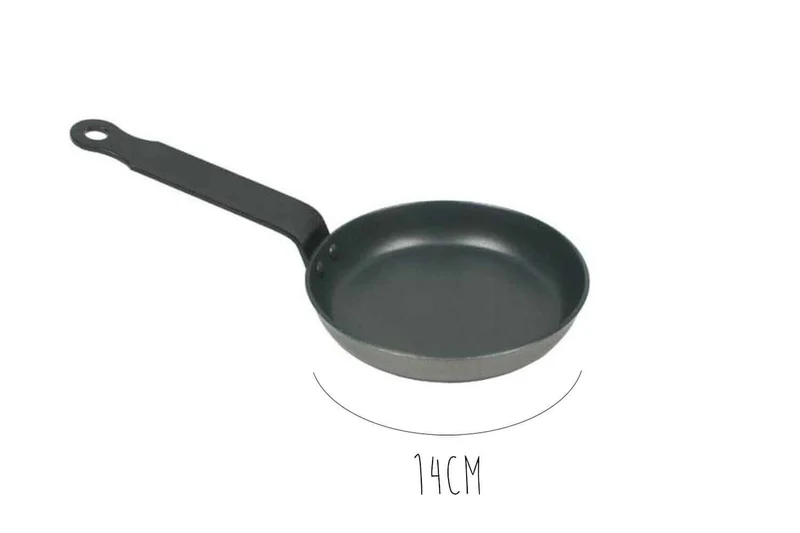 Poêle à blinis / oeufs tôle d'acier revêtement anti-adhérent