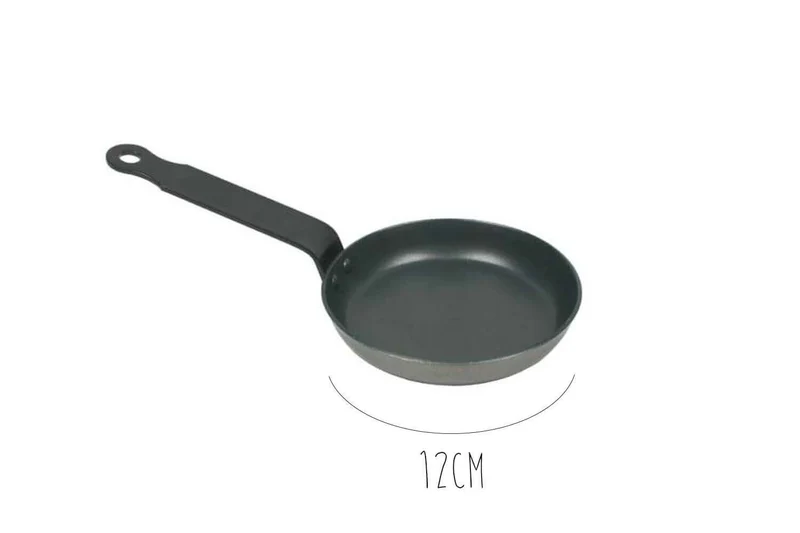 Poêle à blinis / oeufs tôle d'acier revêtement anti-adhérent