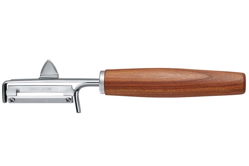 Éplucheur Triangle Sense lame mobile en inox et manche prunier
