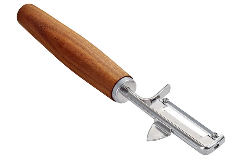 Éplucheur Triangle Sense lame mobile en inox et manche prunier