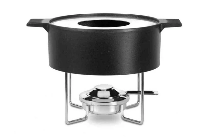 Service à fondue en fonte Mono anti-éclaboussures