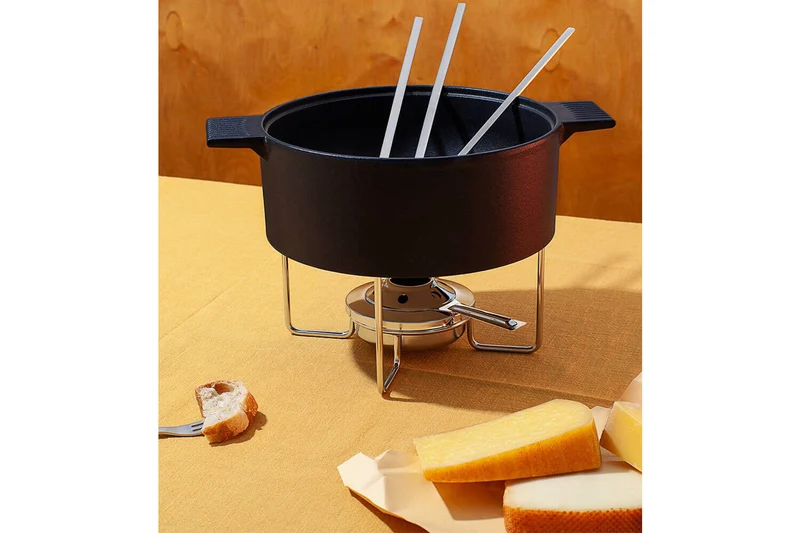 Service à fondue en fonte Mono anti-éclaboussures