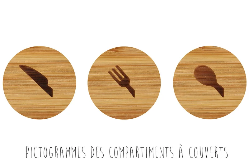 Range-couverts Joseph Joseph DrawerStore Bamboo compact
