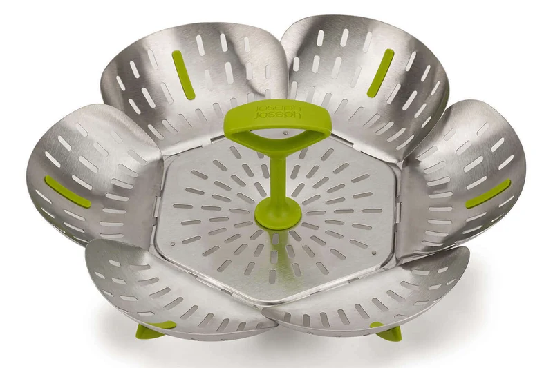 Panier vapeur pliable et anti-rayures Joseph Joseph Bloom Steel vert et inox