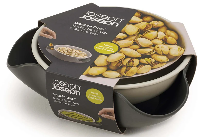 Bol de service Joseph Joseph Double-Dish avec base de récupération des déchets