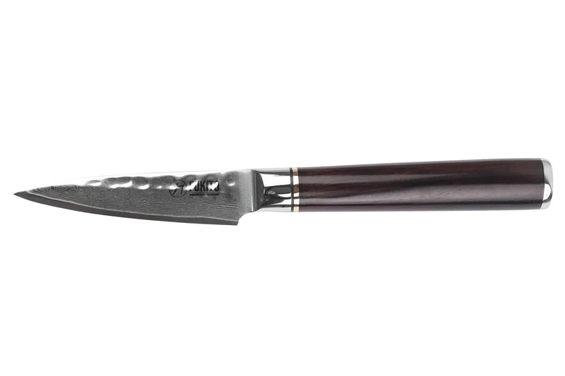 Couteau d'office 9cm Fukito Ébène Damas martelé