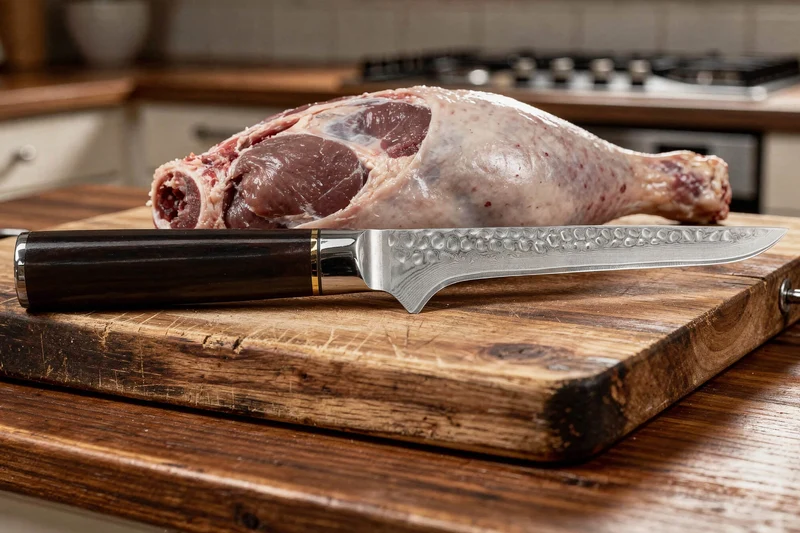 Couteau à désosser 15cm Fukito Ébène Damas martelé