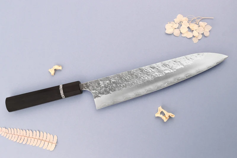 Couteau de chef 24cm japonais artisanal Yoshimi Kato Hyo SG2