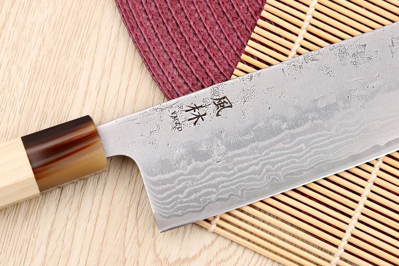 Couteau nakiri 16,5cm japonais artisanal Yuzo Haruto Damas