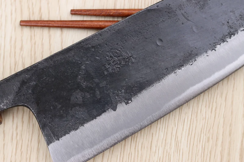 Couteau deba 18cm japonais artisanal Hidetsune BS2