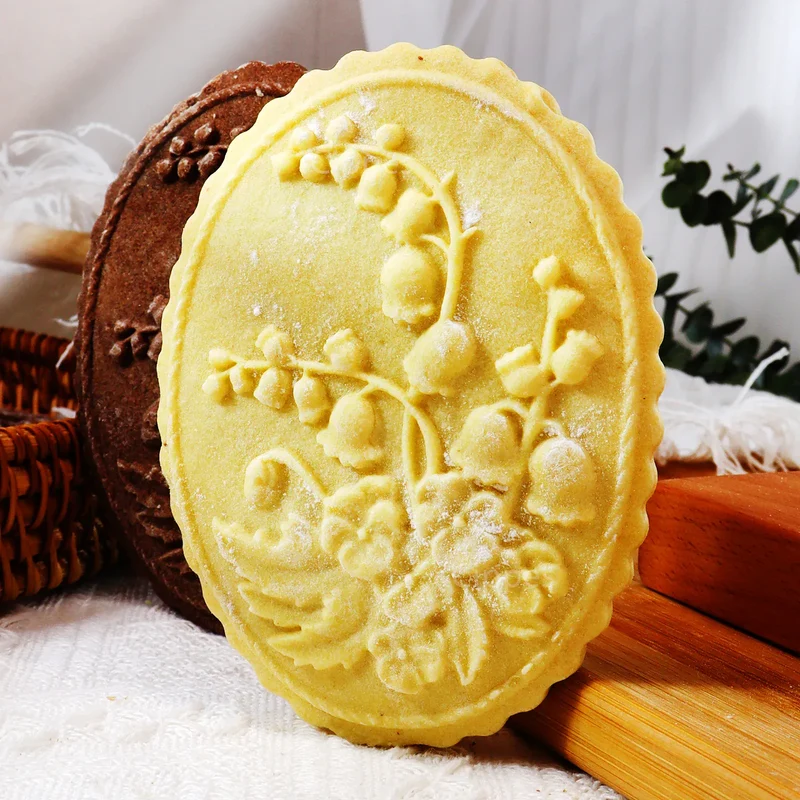 Emporte-pièce en bois floral 3D pour biscuits et gâteaux - 1 pièce
