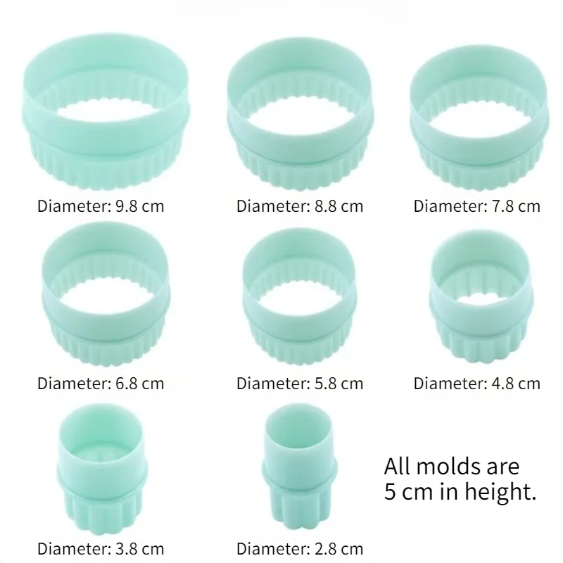 Emporte-pièces en plastique double face - Motif dentelle 8 pièces