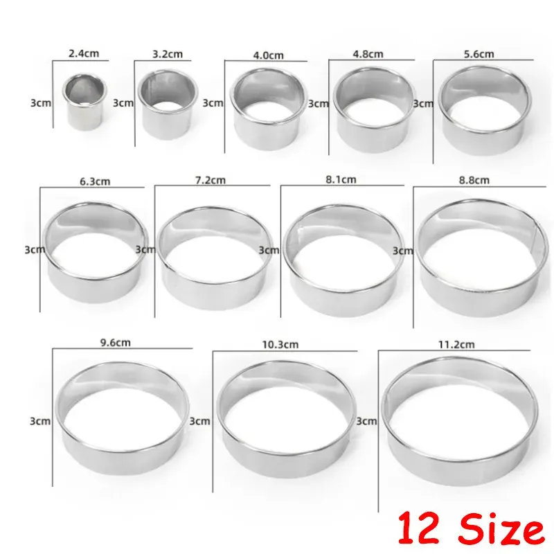 Emporte-pièces en acier inoxydable - Set de 12 pièces pour pâtisserie