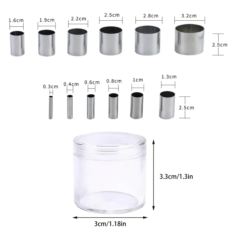 Emporte-pièces en acier inoxydable - Set de 12 outils cercles pâtisserie
