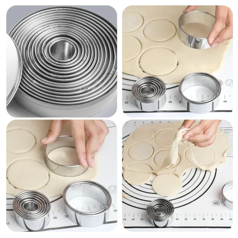 Ensemble de 11 emporte-pièces ronds en acier inoxydable pour pâtisserie